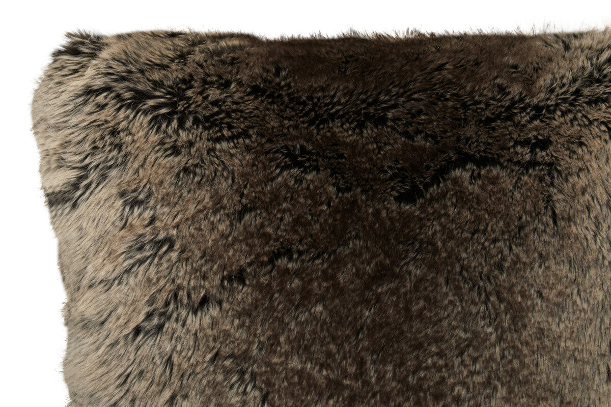 Bosie Lamina Mocha Ombre Square Fur Cushion