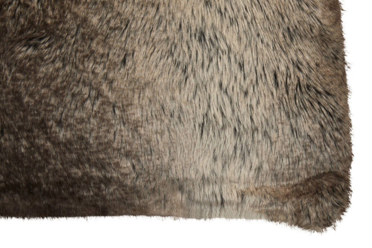 Bosie Lamina Mocha Ombre Square Fur Cushion