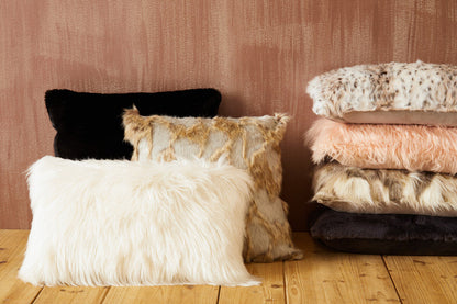 Bosie Lamina Natural Rectangular Fur Cushion