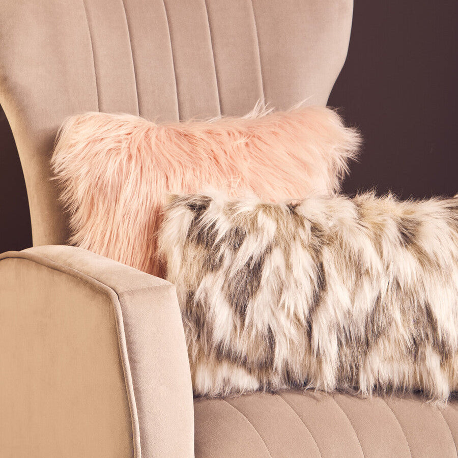 Bosie Lamina Natural Rectangular Fur Cushion