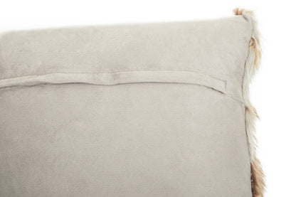 Bosie Lamina Grey And Natural Square Fur Cushion