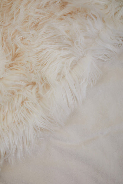 Bosie Lamina Cream Fur Throw