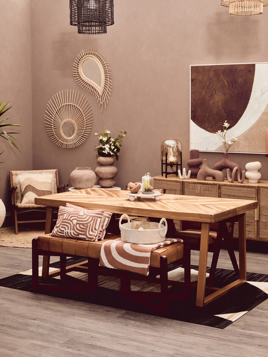 Bosie Real Mongolian Fur Natural Ombre Square Cushion