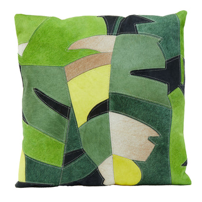 Bosie Safira Botanical Hair on Leather Cushion