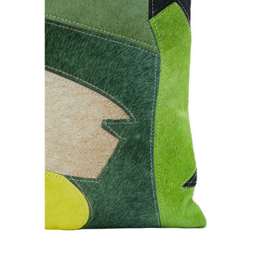 Bosie Safira Botanical Hair on Leather Cushion