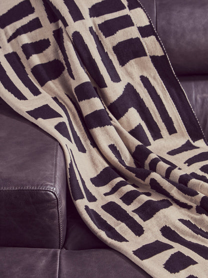 Bosie Ozella Natural And Black Throw