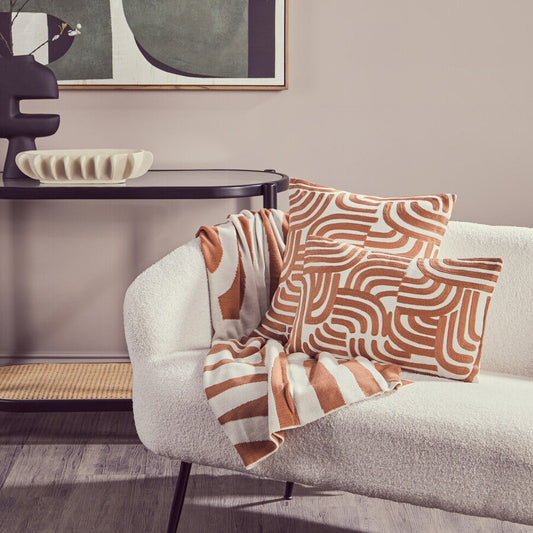 Bosie Ozella Natural and Terracotta Cushion