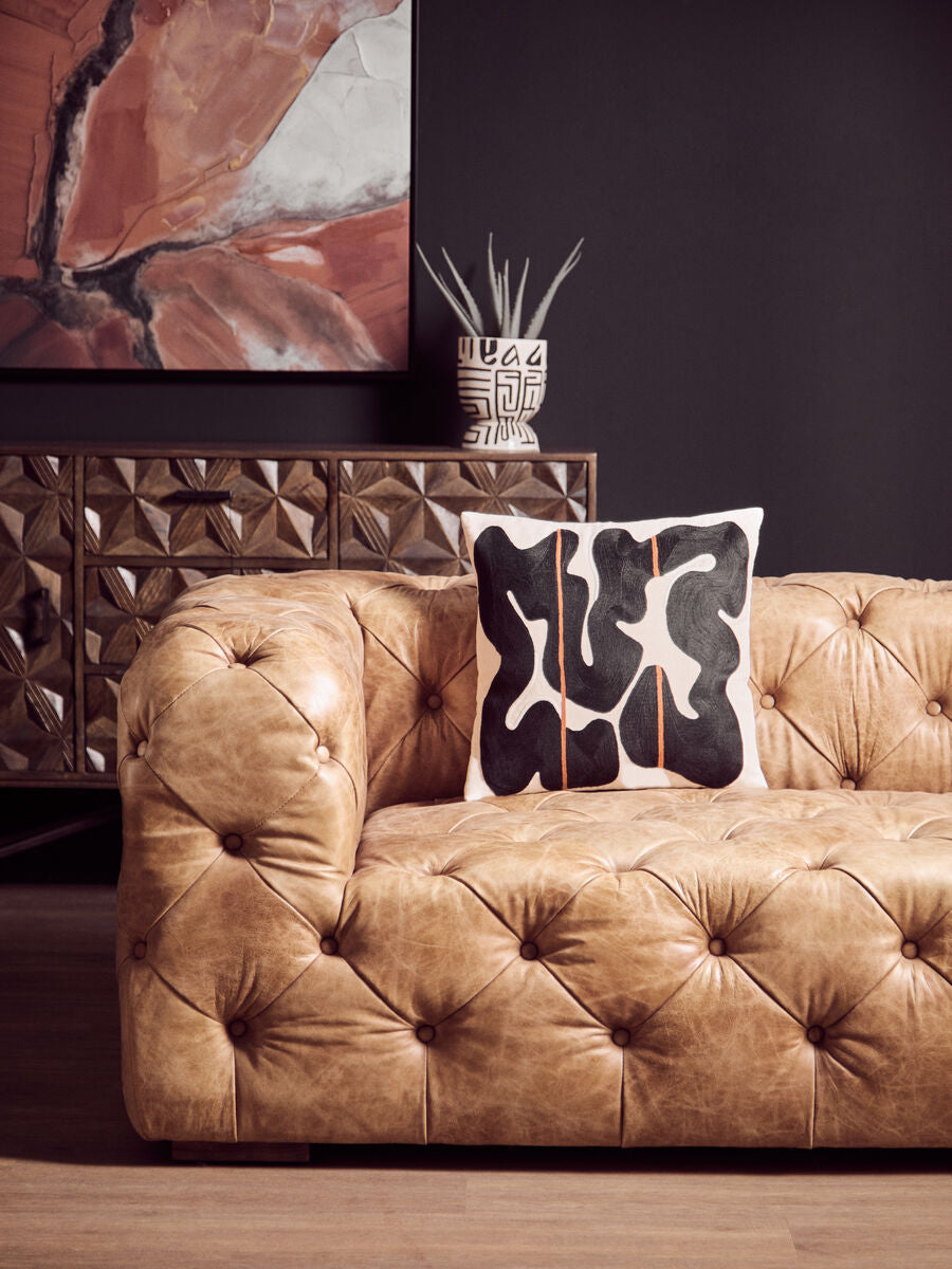 Black and Beige Cushion | Bosie Ozella
