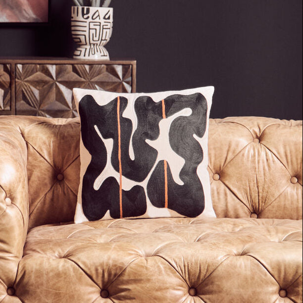 Black and Beige Cushion | Bosie Ozella