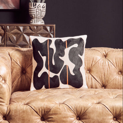 Black and Beige Cushion | Bosie Ozella