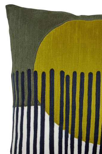 Bosie Ozella Green And White Cushion