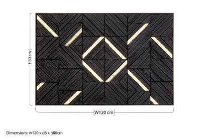 Modello Black Wood Carving Wall Art