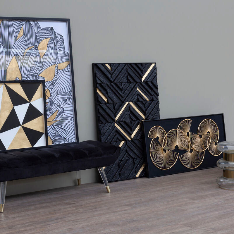 Modello Black Wood Carving Wall Art