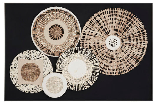 Natural and Black Paper Design Wall Art | Modello