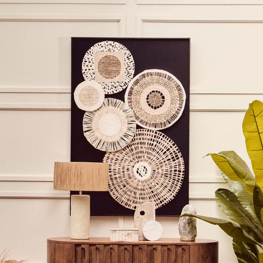 Natural and Black Paper Design Wall Art | Modello