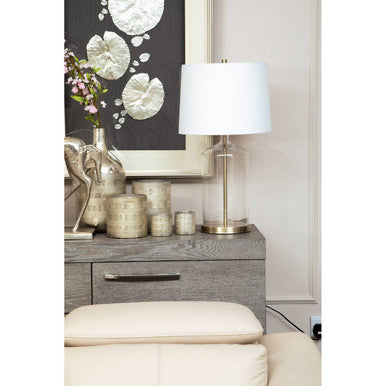 Nason Silver Leaf Design Framed Wall Art