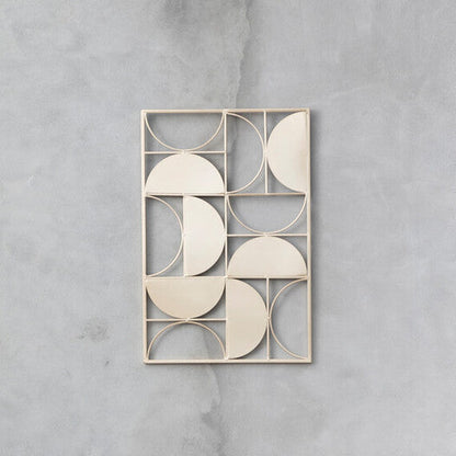 Trento Gold Finish Semicircle Design Wall Art