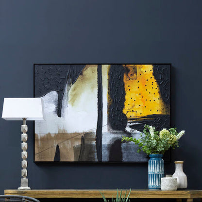 Astratto Black And Ochre Wall Art