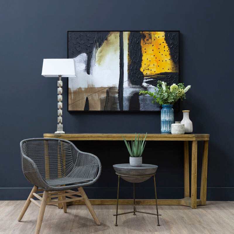 Astratto Black And Ochre Wall Art