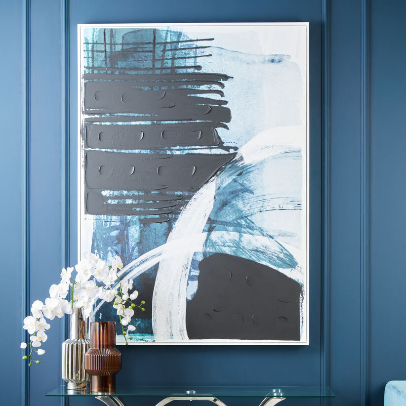 Astratto Blue and Black Wall Art