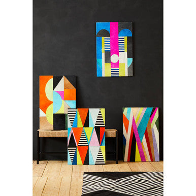 Safira Genuine Leather Multicolour Wall Art