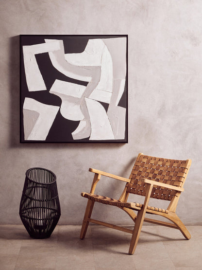 Monochrome Abstract Textured Wall Art | Astratto