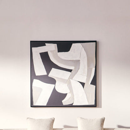 Monochrome Abstract Textured Wall Art | Astratto