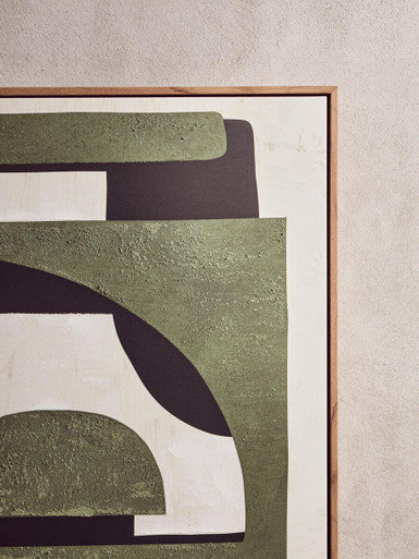 Astratto Green Textured Abstract Wall Art