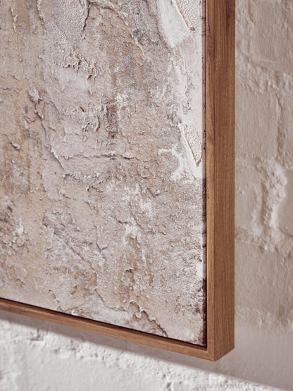 Set of 2 Neutral Tones Textured Wall Art | Astratto