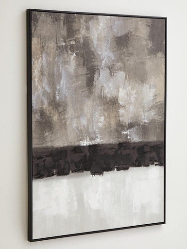 Monochrome Textured Canvas Wall Art | Astratto