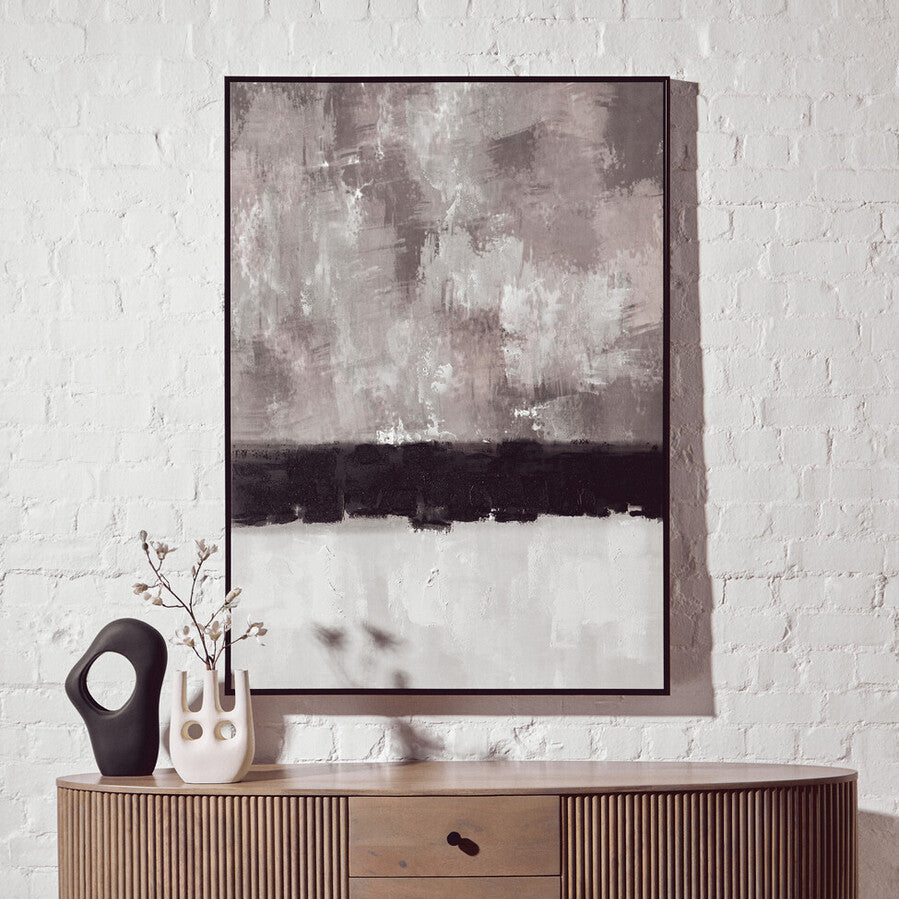Monochrome Textured Canvas Wall Art | Astratto