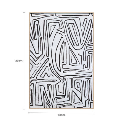 Abstract Black and Cream Textured Wall Art | Astratto