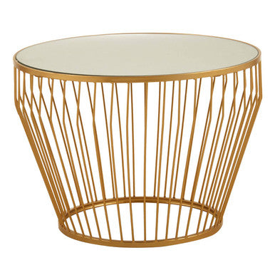 Avantis Gold Finish Tapered Design Side Table