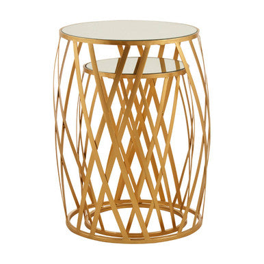 Avantis Set Of 2 Cross Design Side Tables