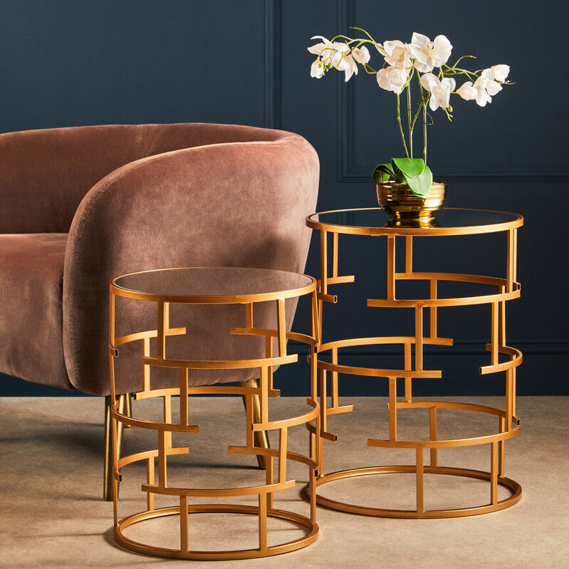 Avantis Set Of 2 Maze Design Side Tables