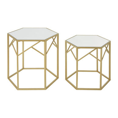 Avantis Set Of 2 Hexagonal Side Tables