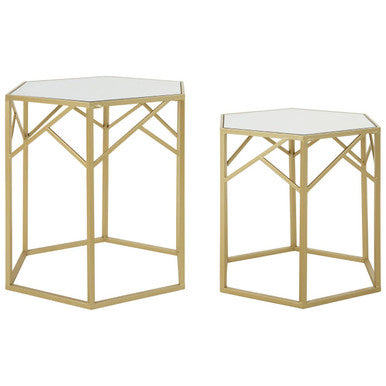 Avantis Set Of 2 Hexagonal Side Tables