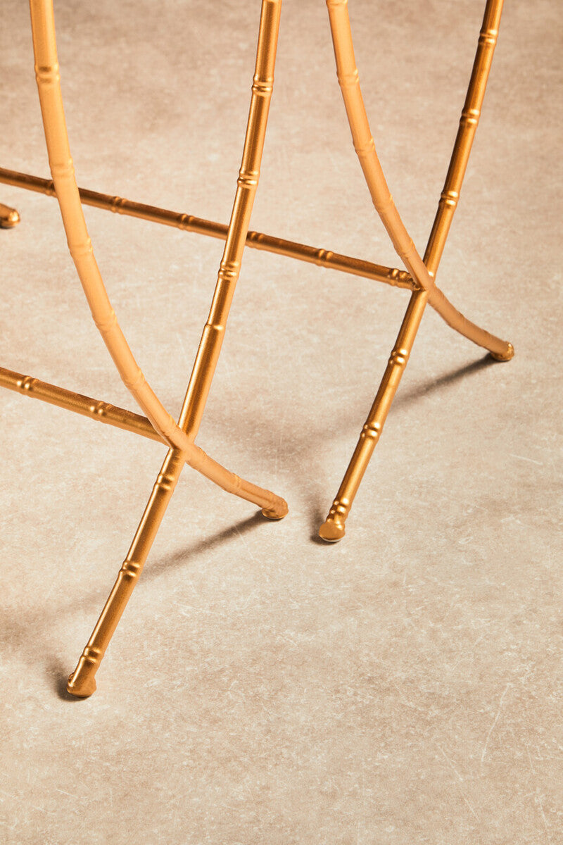 Avantis Set Of 2 Bamboo Design Side Tables