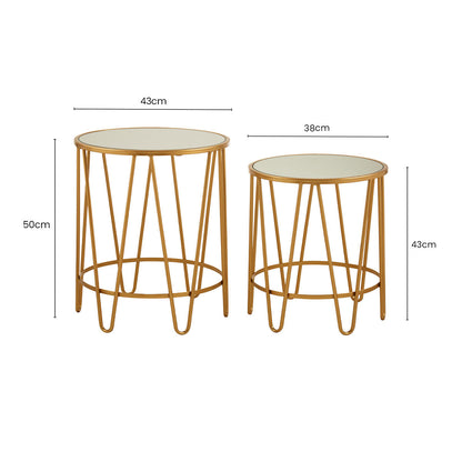 Avantis Set Of 2 Hairpin Design Side Tables