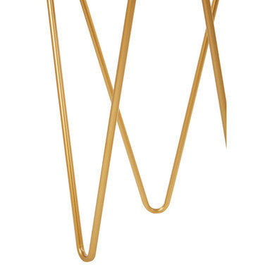 Avantis Set Of 2 Gold Finish Triangle Tables