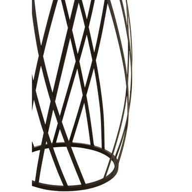 Avantis Set Of 2 Black Metal Round Side Tables