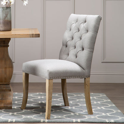 Grey Linen Dining Chair | Kensington Townhouse