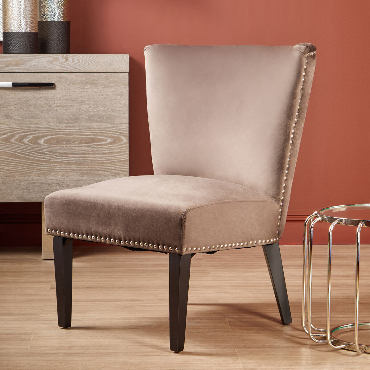 Kensington Townhouse Mink Winged Dining Chair
