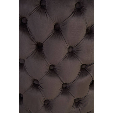 Kensington Townhouse Grey Velvet Button Tufted Dining Chair