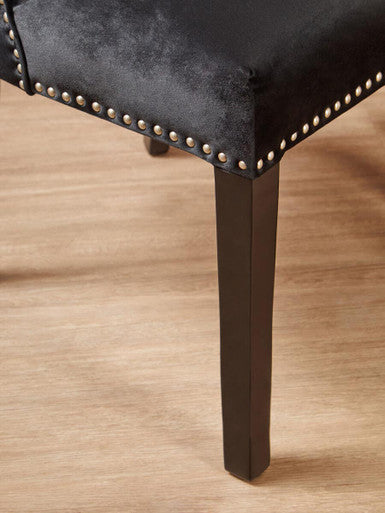 Kensington Townhouse Black Velvet Dining Chair