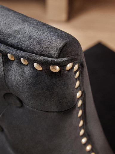 Kensington Townhouse Black Velvet Dining Chair