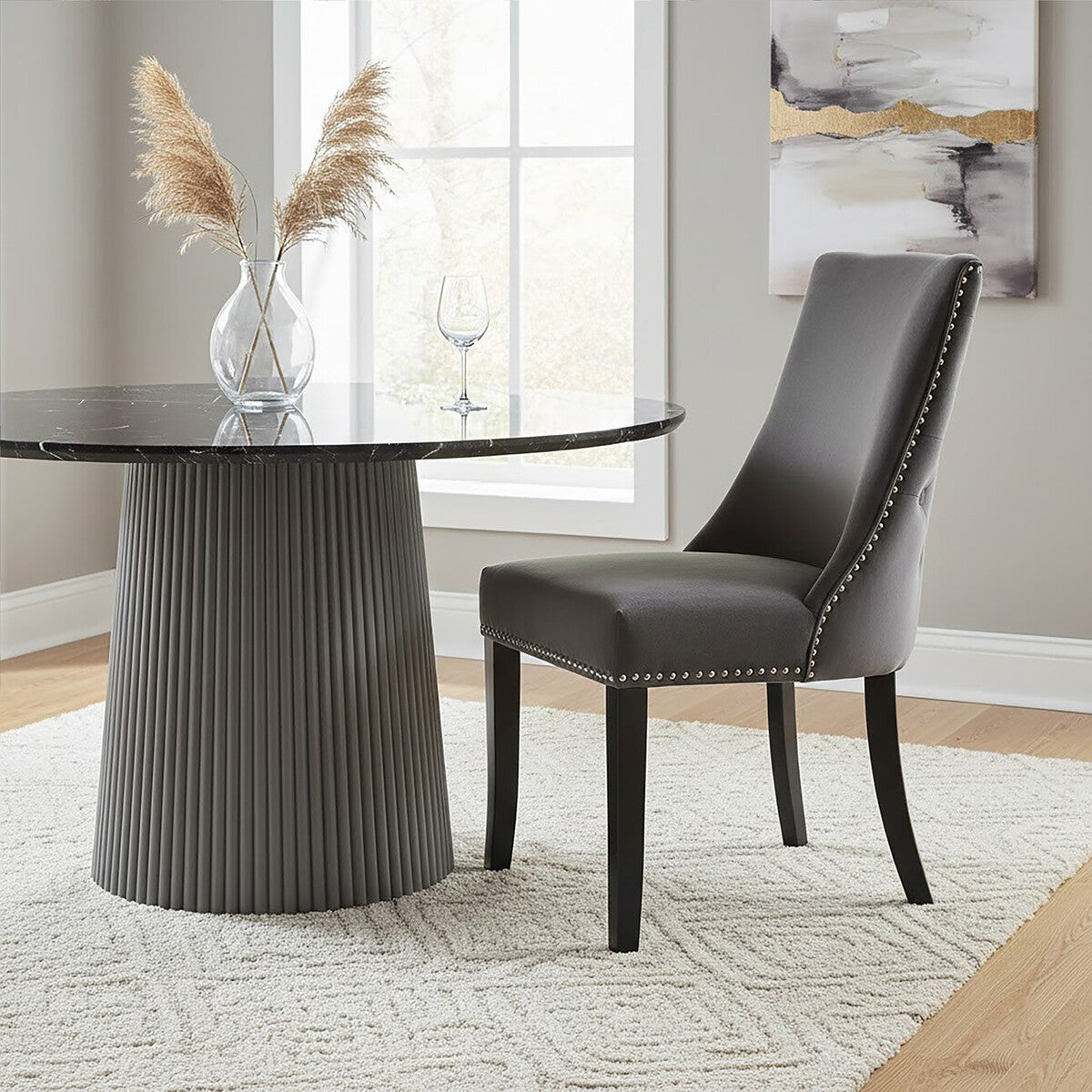 Dark Grey Dining Chair | Kensington Townhouse