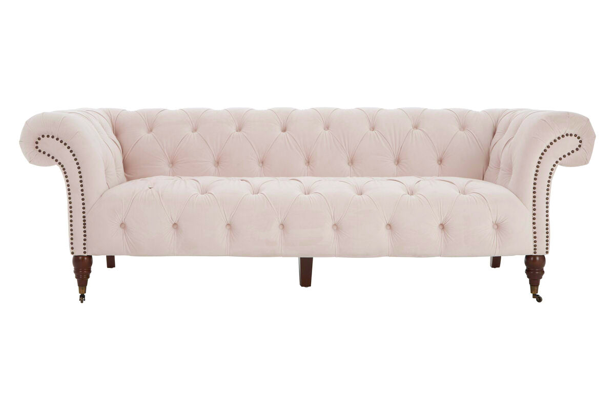3 Seater Blossom Fabric Chesterfield Sofa | Suri