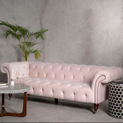 3 Seater Blossom Fabric Chesterfield Sofa | Suri