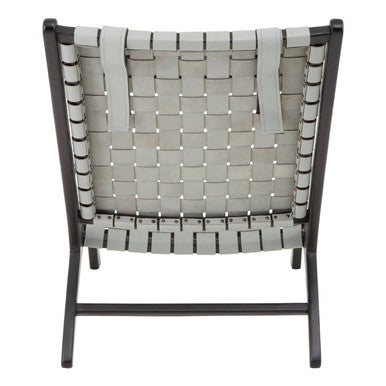 Kendari Grey Woven Leather Strap Chair